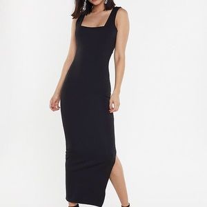 Nasty Gal Black Midi Dress